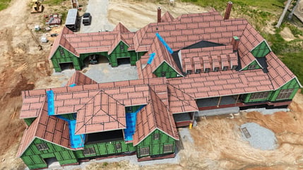 Custom New Home with Complex Design by Wolfe Homes