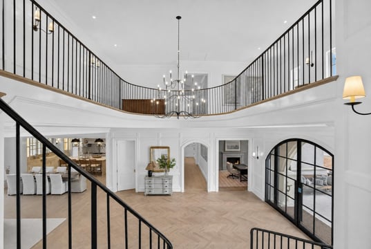 Elegant, open front foyer in Oak Ridge NC by Wolfe Homes