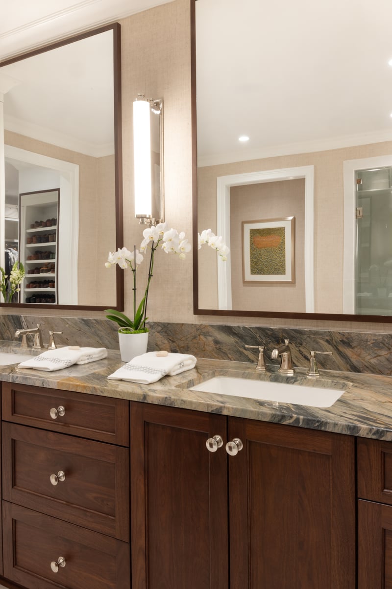 Bathroom with custom vanity