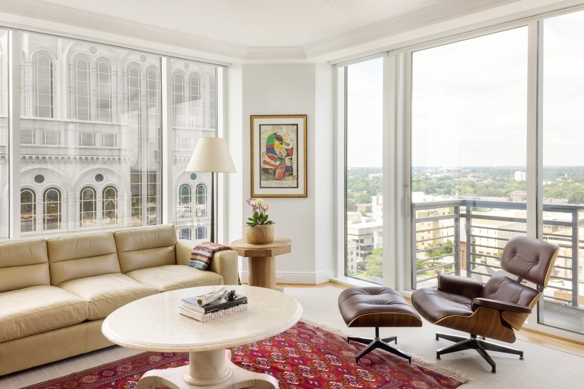 Living Room with Floor to Ceiling Windows
