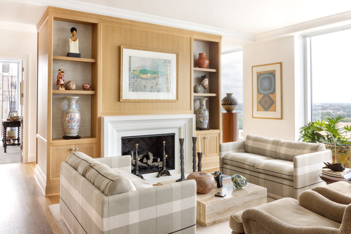 Living Room with All Custom Wood Details