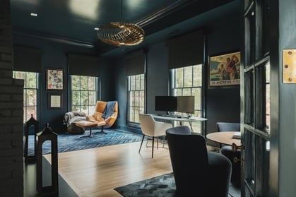 Renovated modern home office by Wolfe Homes 