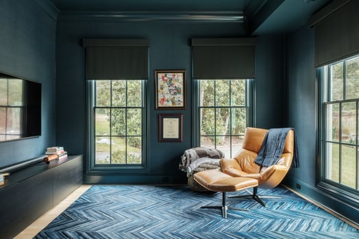 Updated personal office in High Point, NC by Wolfe Homes