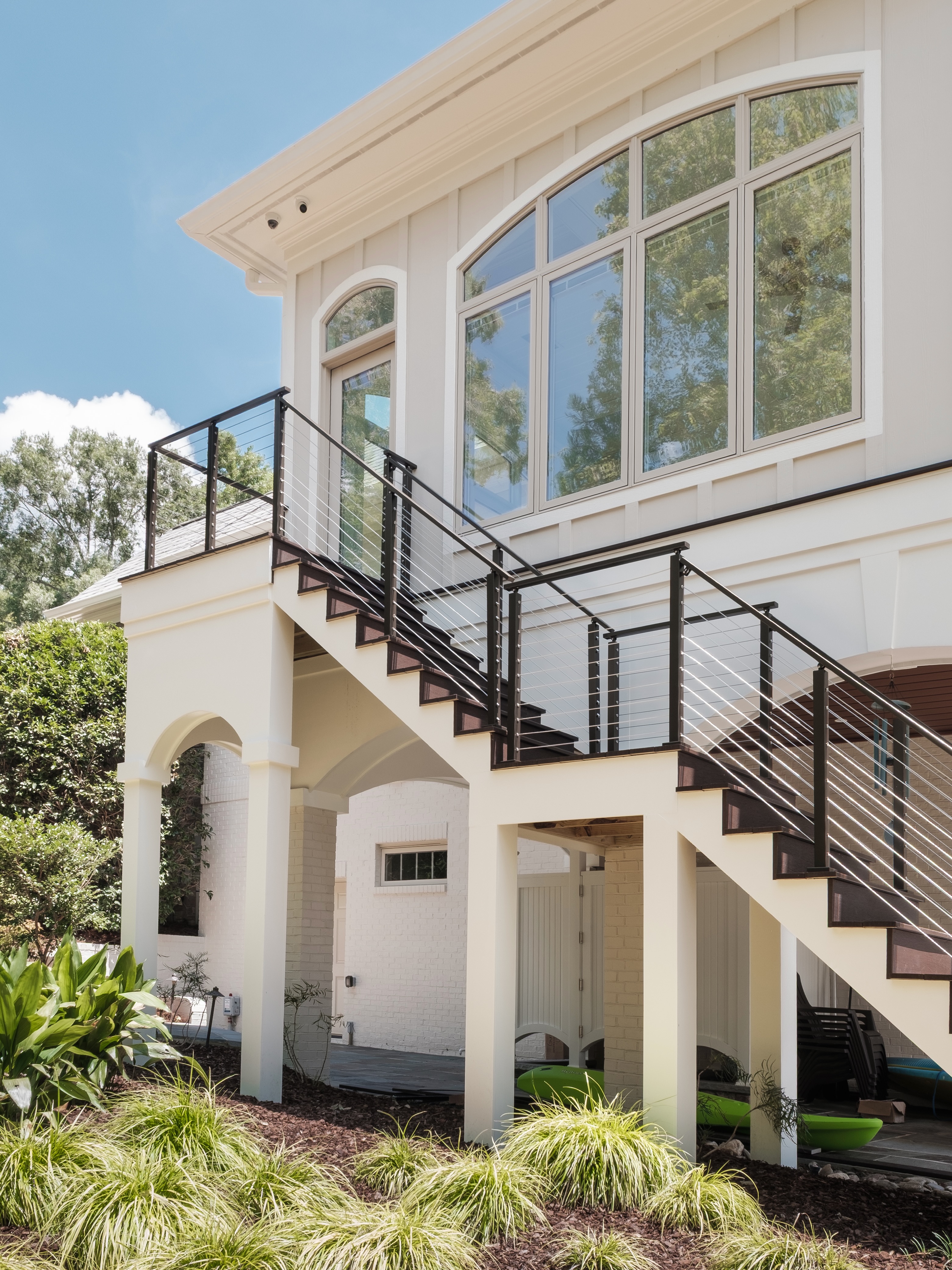 Exterior staircase by Wolfe Homes